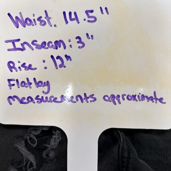 BDG Urban Outfitters Surf High-Waisted Denim Short Distressed Black Denim 29 - Picture 6 of 6